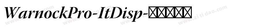 WarnockPro-ItDisp字体转换