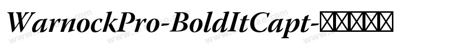 WarnockPro-BoldItCapt字体转换