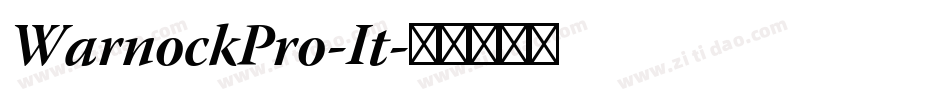 WarnockPro-It字体转换