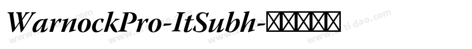WarnockPro-ItSubh字体转换