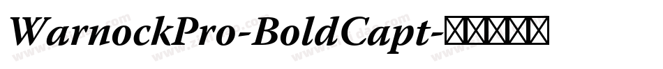 WarnockPro-BoldCapt字体转换