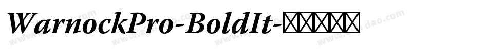 WarnockPro-BoldIt字体转换