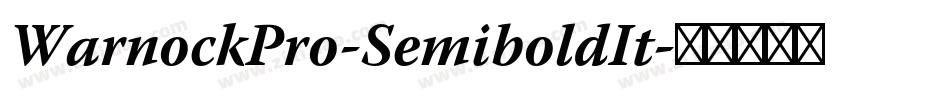 WarnockPro-SemiboldIt字体转换