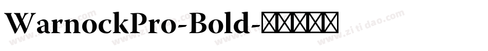 WarnockPro-Bold字体转换