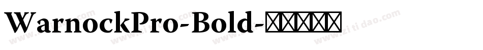 WarnockPro-Bold字体转换