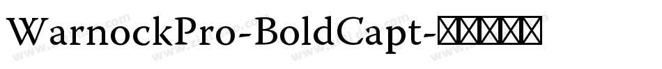 WarnockPro-BoldCapt字体转换