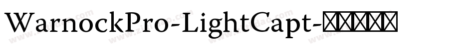 WarnockPro-LightCapt字体转换