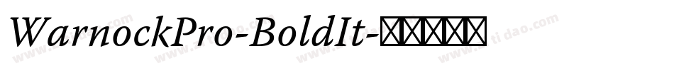 WarnockPro-BoldIt字体转换