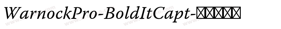 WarnockPro-BoldItCapt字体转换