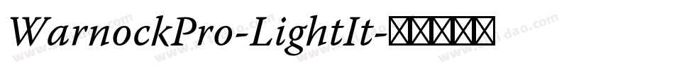 WarnockPro-LightIt字体转换