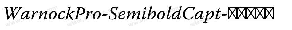 WarnockPro-SemiboldCapt字体转换