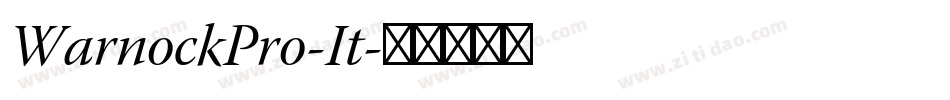 WarnockPro-It字体转换