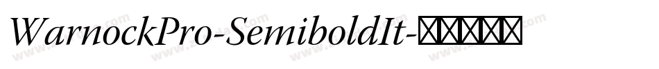 WarnockPro-SemiboldIt字体转换