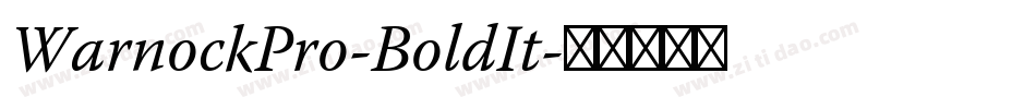 WarnockPro-BoldIt字体转换