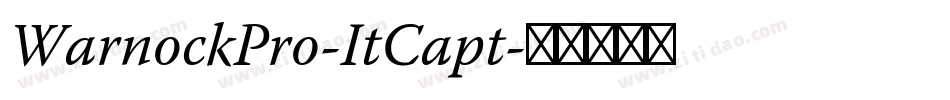 WarnockPro-ItCapt字体转换
