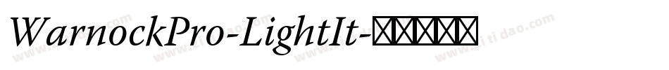 WarnockPro-LightIt字体转换
