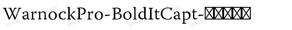 WarnockPro-BoldItCapt字体转换