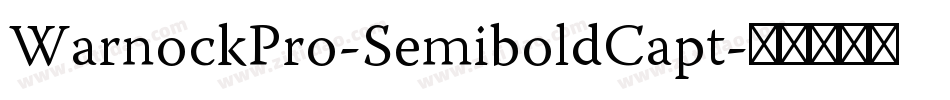 WarnockPro-SemiboldCapt字体转换