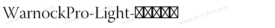 WarnockPro-Light字体转换