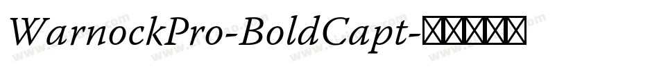 WarnockPro-BoldCapt字体转换