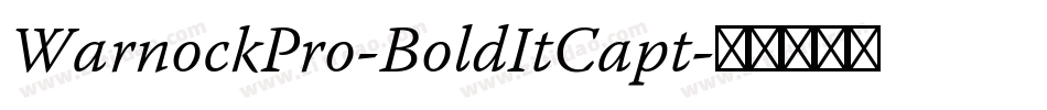 WarnockPro-BoldItCapt字体转换