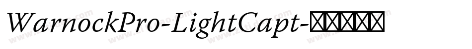 WarnockPro-LightCapt字体转换