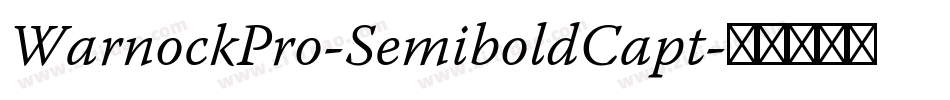 WarnockPro-SemiboldCapt字体转换