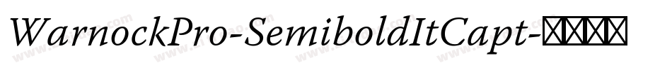 WarnockPro-SemiboldItCapt字体转换