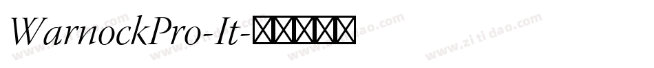WarnockPro-It字体转换