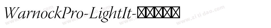 WarnockPro-LightIt字体转换