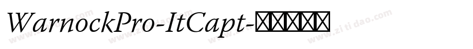 WarnockPro-ItCapt字体转换