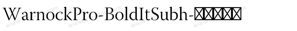 WarnockPro-BoldItSubh字体转换