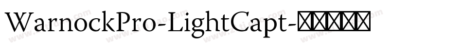 WarnockPro-LightCapt字体转换