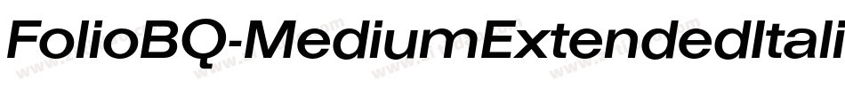 FolioBQ-MediumExtendedItalic字体转换
