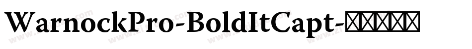 WarnockPro-BoldItCapt字体转换