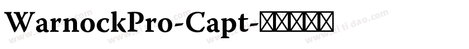 WarnockPro-Capt字体转换