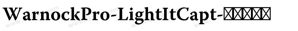 WarnockPro-LightItCapt字体转换