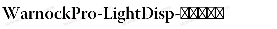 WarnockPro-LightDisp字体转换