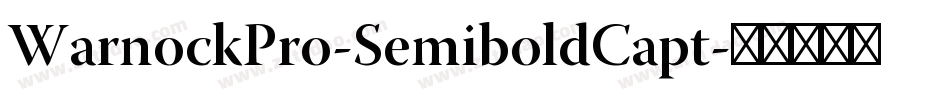 WarnockPro-SemiboldCapt字体转换
