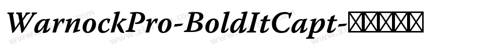 WarnockPro-BoldItCapt字体转换