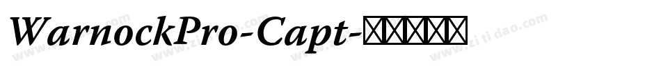 WarnockPro-Capt字体转换