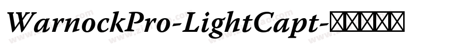 WarnockPro-LightCapt字体转换