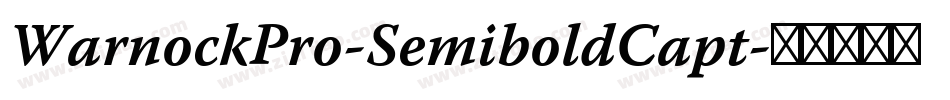 WarnockPro-SemiboldCapt字体转换
