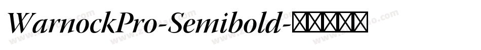 WarnockPro-Semibold字体转换
