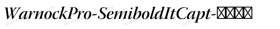WarnockPro-SemiboldItCapt字体转换