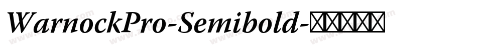 WarnockPro-Semibold字体转换