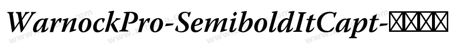 WarnockPro-SemiboldItCapt字体转换