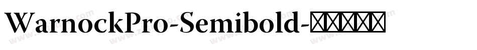 WarnockPro-Semibold字体转换