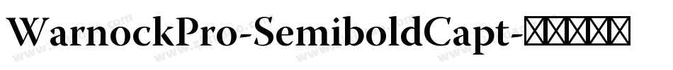 WarnockPro-SemiboldCapt字体转换