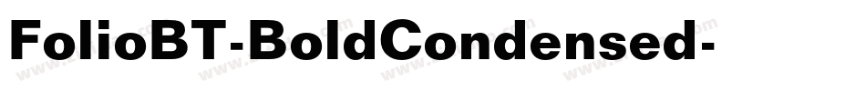 FolioBT-BoldCondensed字体转换